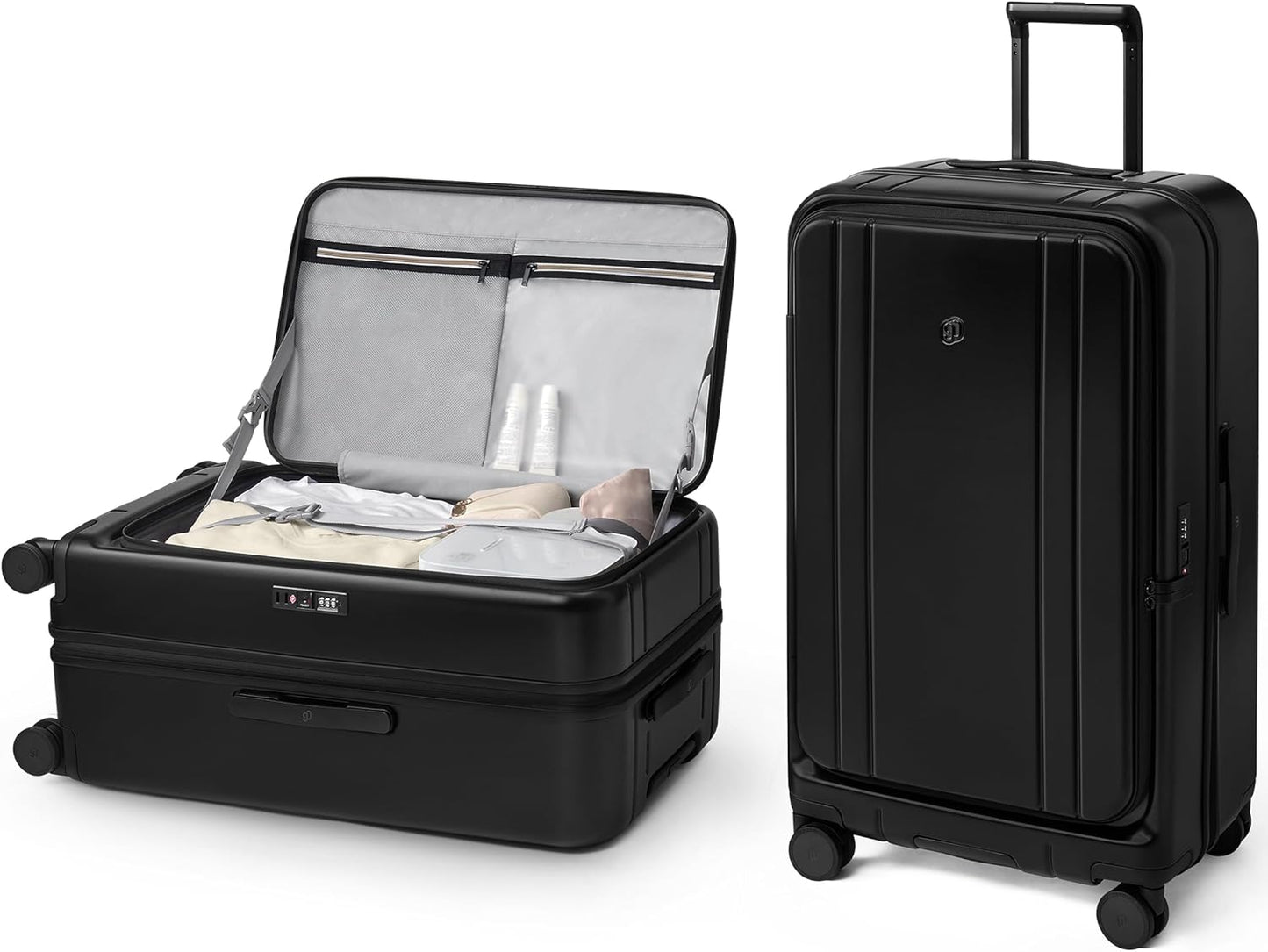 NINETYGO Large Checked Luggage 28 Inch, Top Opening Luggage Checking In Luggage, Expandable, PC