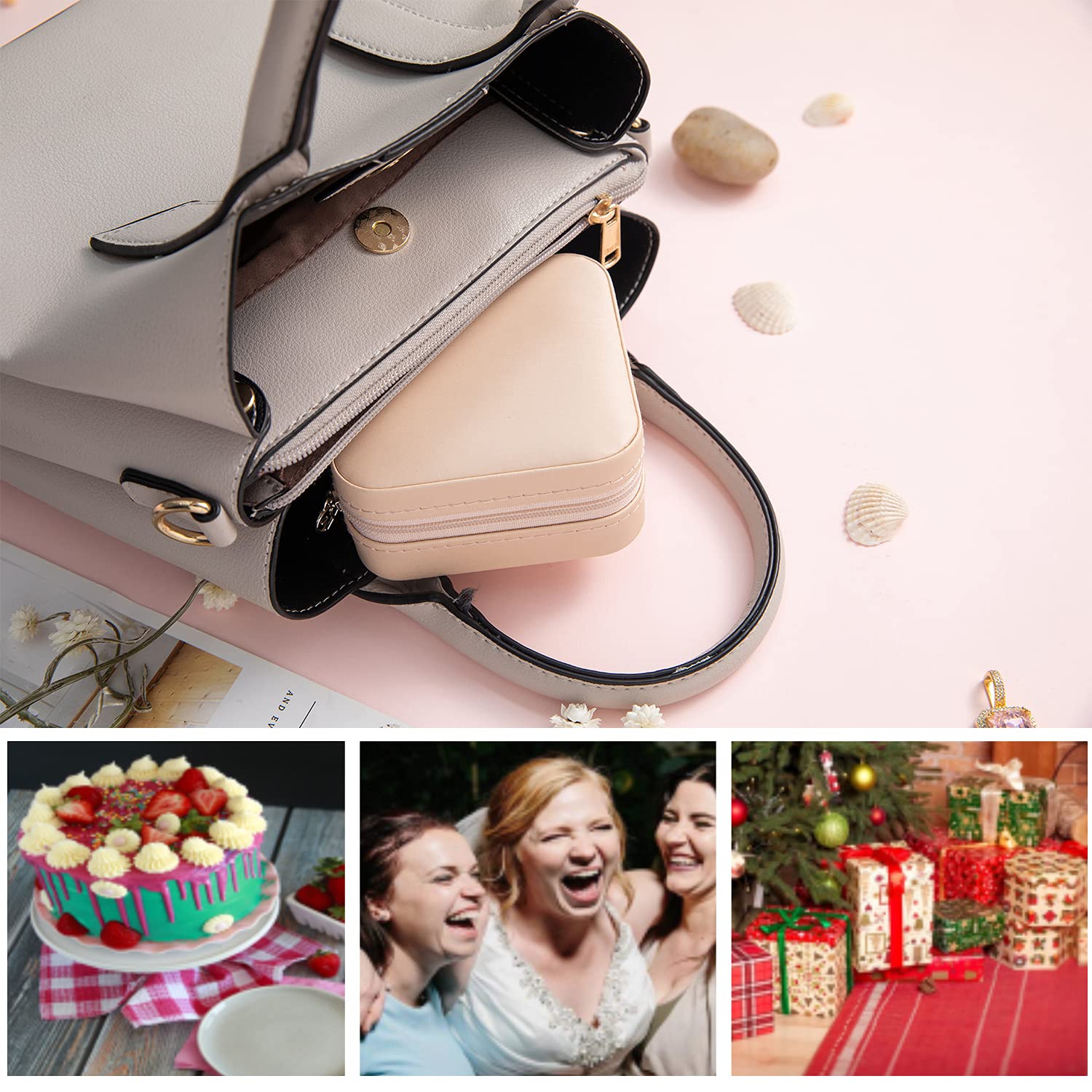 KElofoN Travel jewelry case Travel jewelry box Travel Jewelry Organizer Small box Gift for Girls