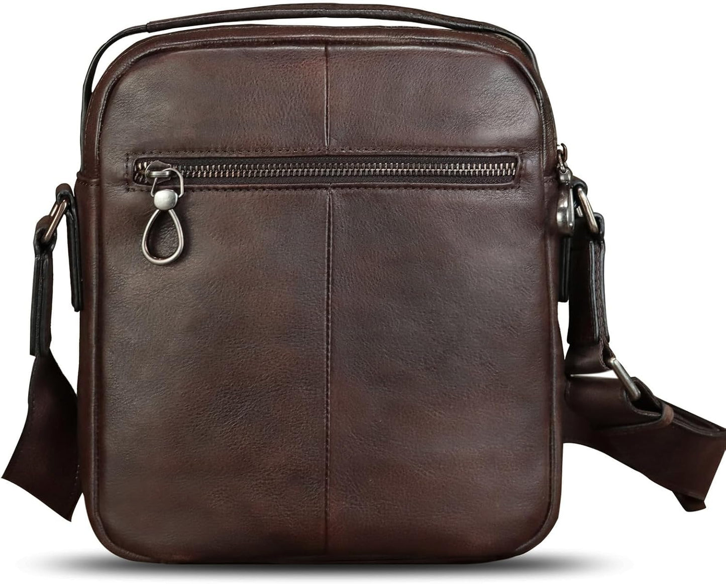Genuine Leather Messenger Bag for Men Shoulder Crossbody Bag Vintage Man Purse Satchel Handbag
