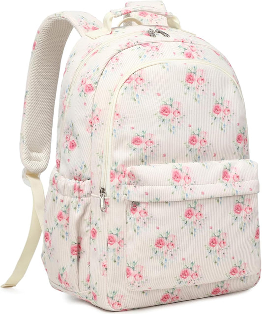 Meisohua Backpack for Girls School Bookbag for Kids Teens 17 inch Laptop Backpack for Women Large Corduroy Book Bag Travel Backpack with Anti-Theft Pocket
