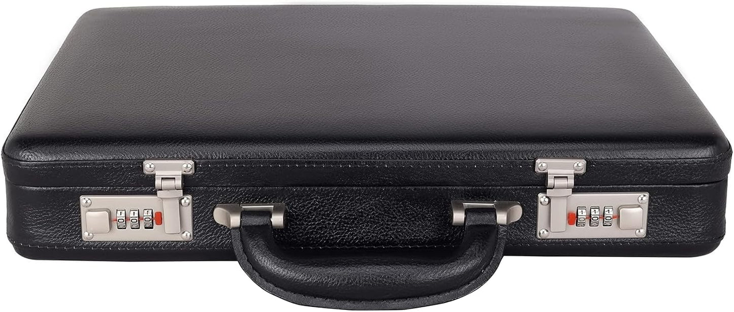 Full Grain Leather Briefcase Attache Case For Unisex Size L17xW3xH12 Inches Briefcase Bag