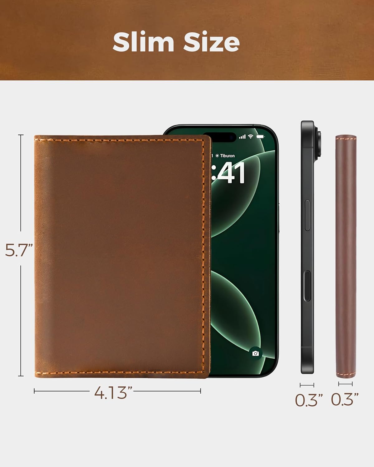 Passport Holder for Travel, Airtag Genuine Leather Passport Holder, Passport Cover Wallet Case for Women Men, Travel Essentials Gift, Brown
