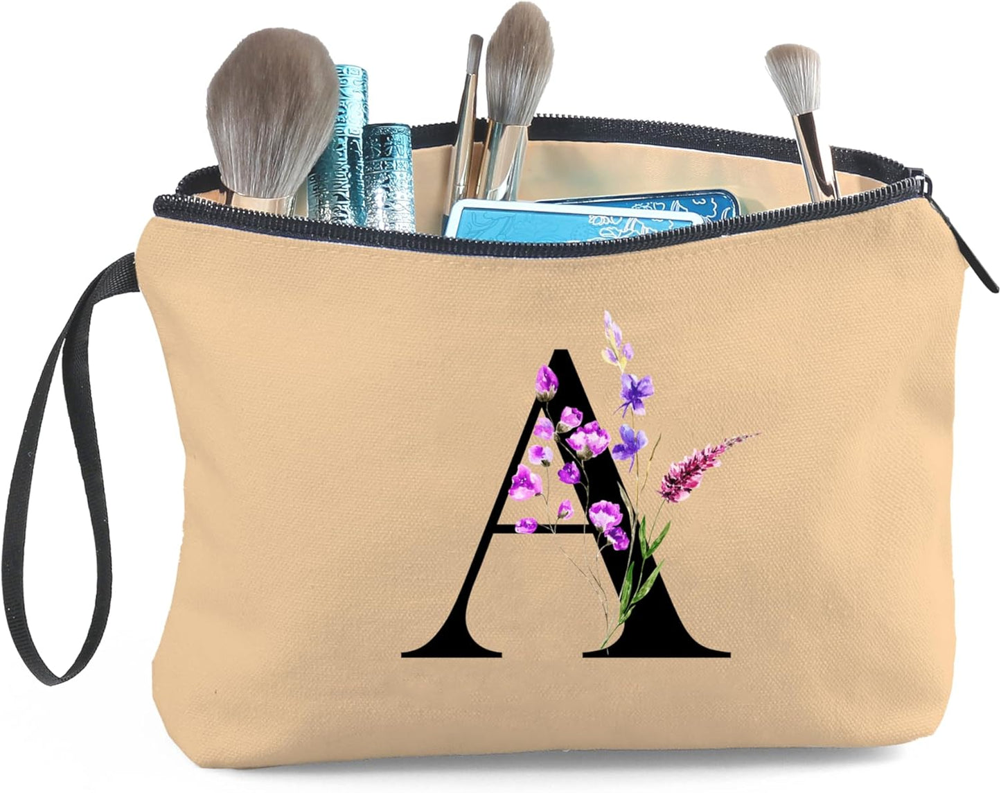 SEAMOON Maid of Honor Friendship Birthday Gifts for Women Her Aunt Sister Bridesmaid Coworkers Bride Personalized Makeup Cosmetic bag with Mirror Mothers Day Christmas Graduation A