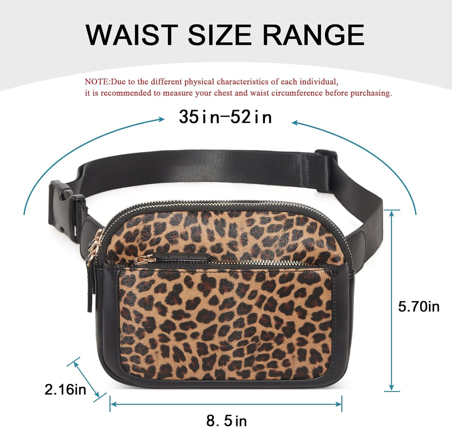 CLUCI Belt Bag for Women, Mini Everywhere Crossbody Waist Bag Adjustable Strap, Vegan Leather Women's Fanny Pack