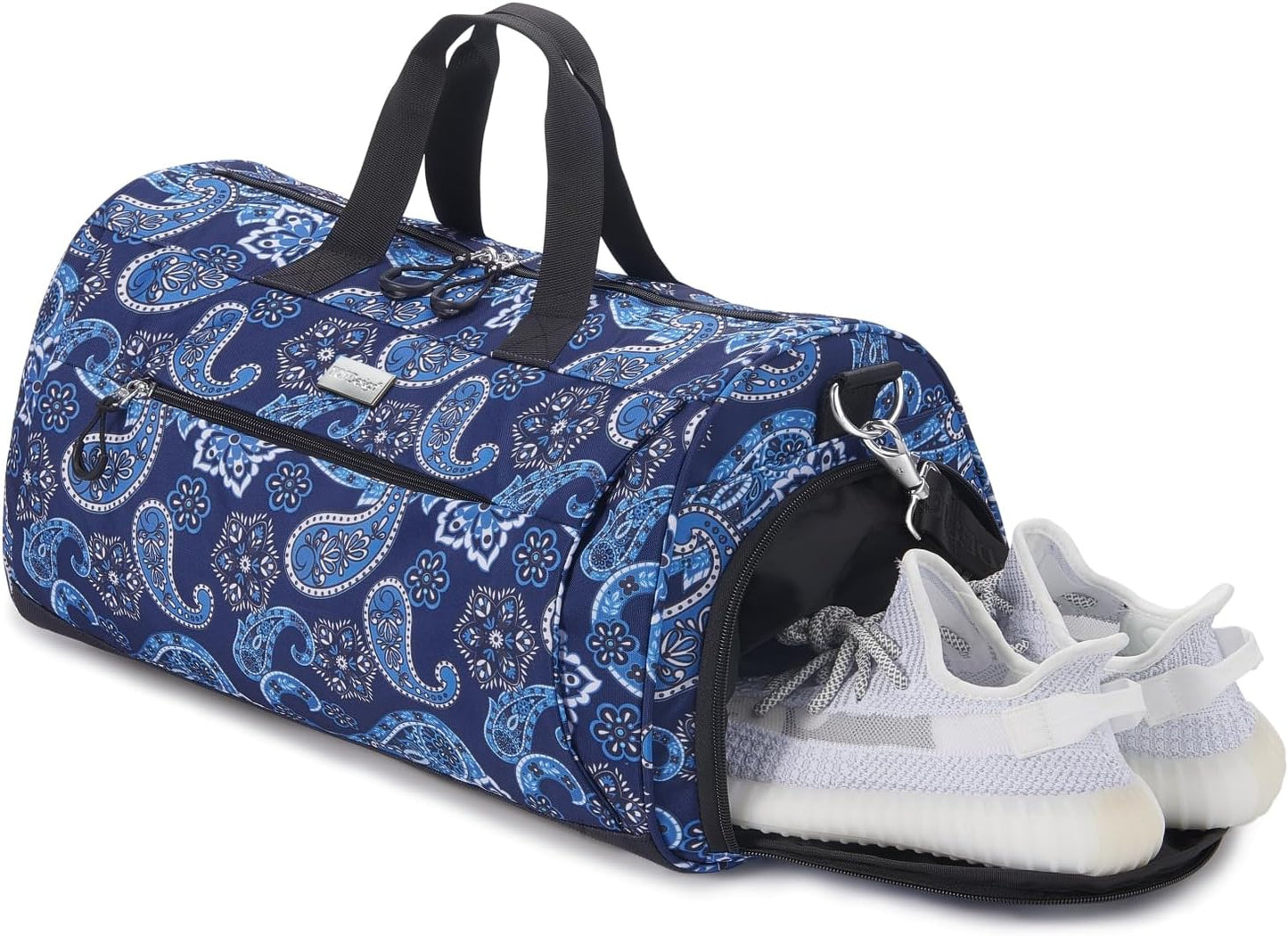TOPDesign Gym Bag for Women, Duffel Bag with Shoe Compartment & Wet Pocket for Travel Sports (M