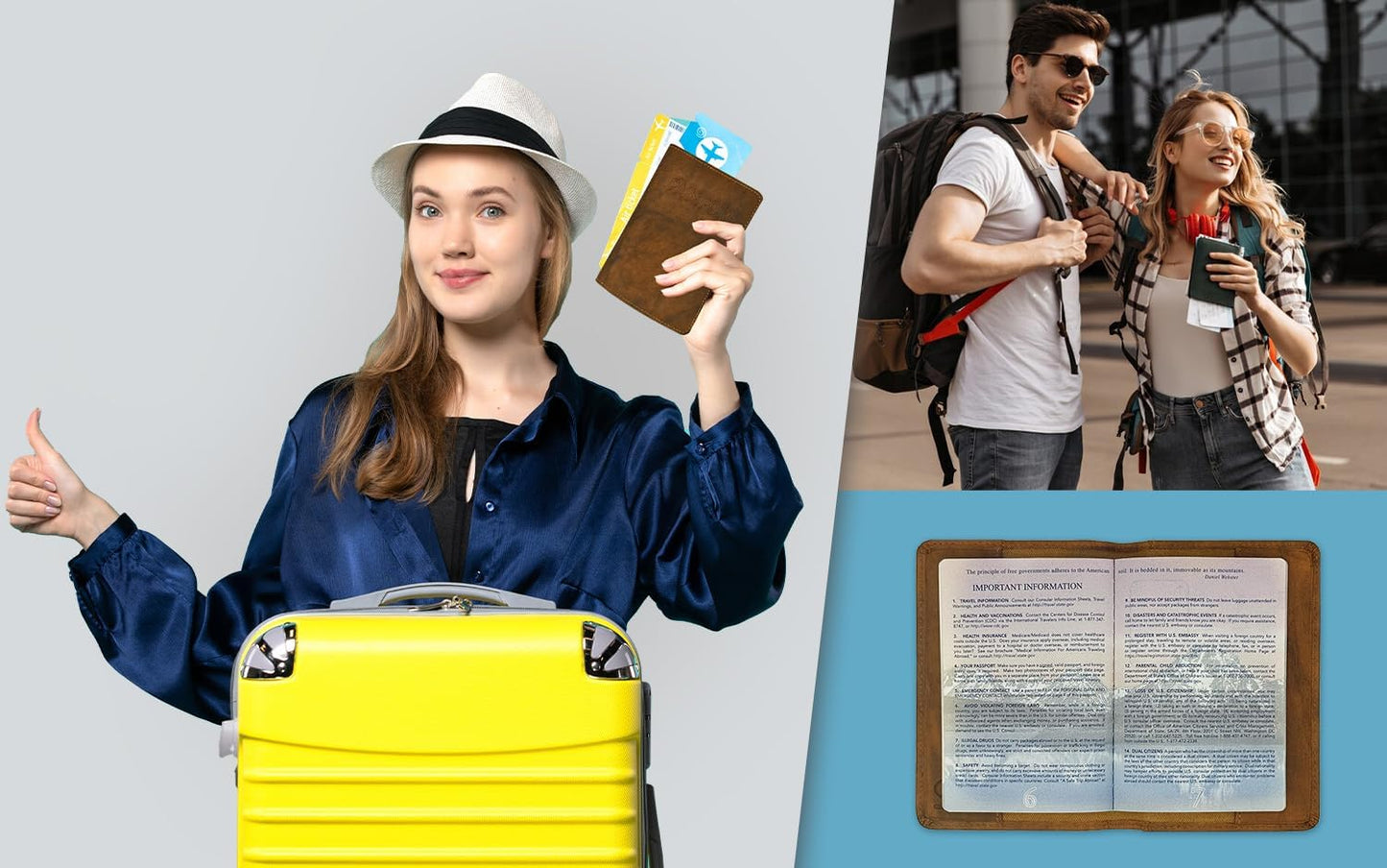 Antique Saddle Genuine Leather RFID Passport Cover