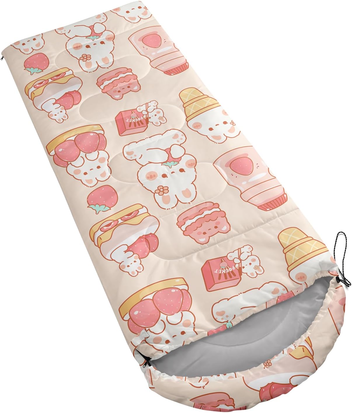 QOOMO Camping Sleeping Bags,3 Season Warm & Cool Weather,Lightweight,Waterproof Sleeping Bags for Adults & Kids,Traveling,and Outdoors,Camping Gear Equipment