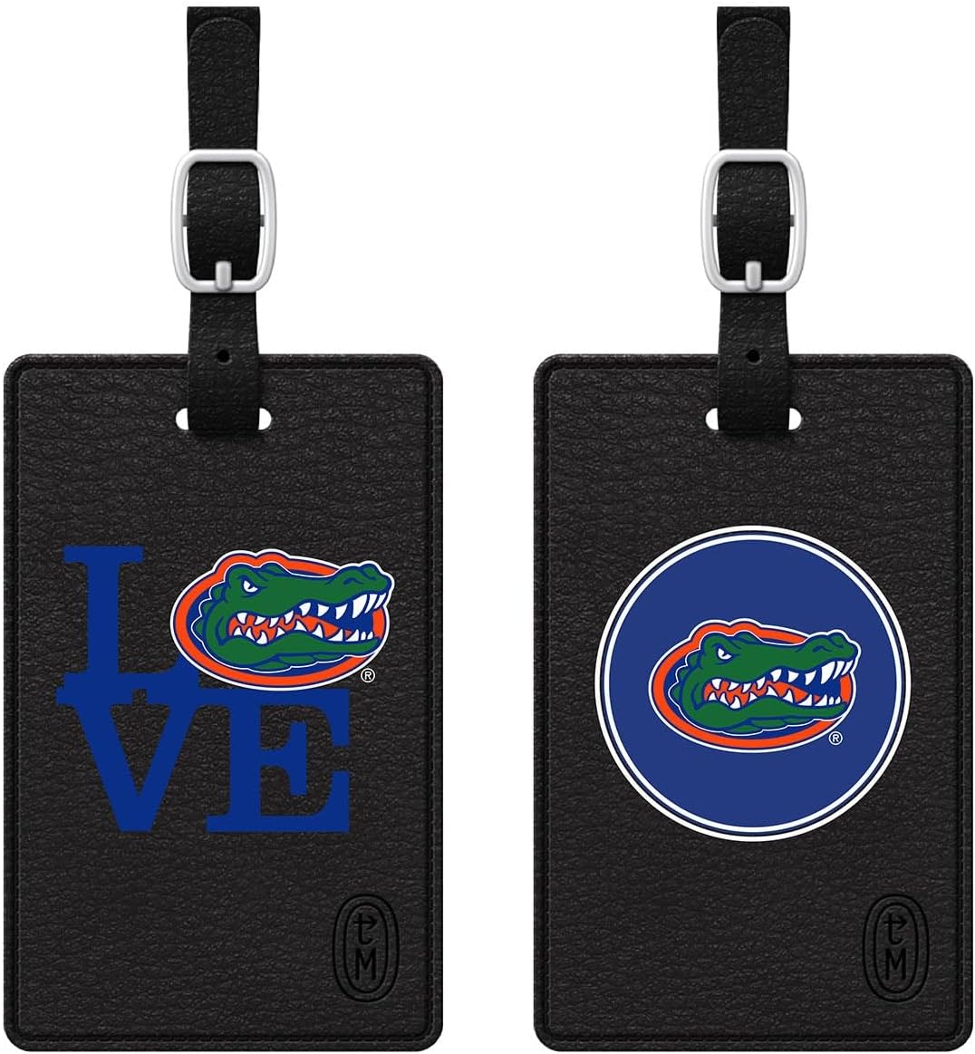 OTM Essentials University of Florida Faux Leather Luggage Tag, Durable Travel Accessories with