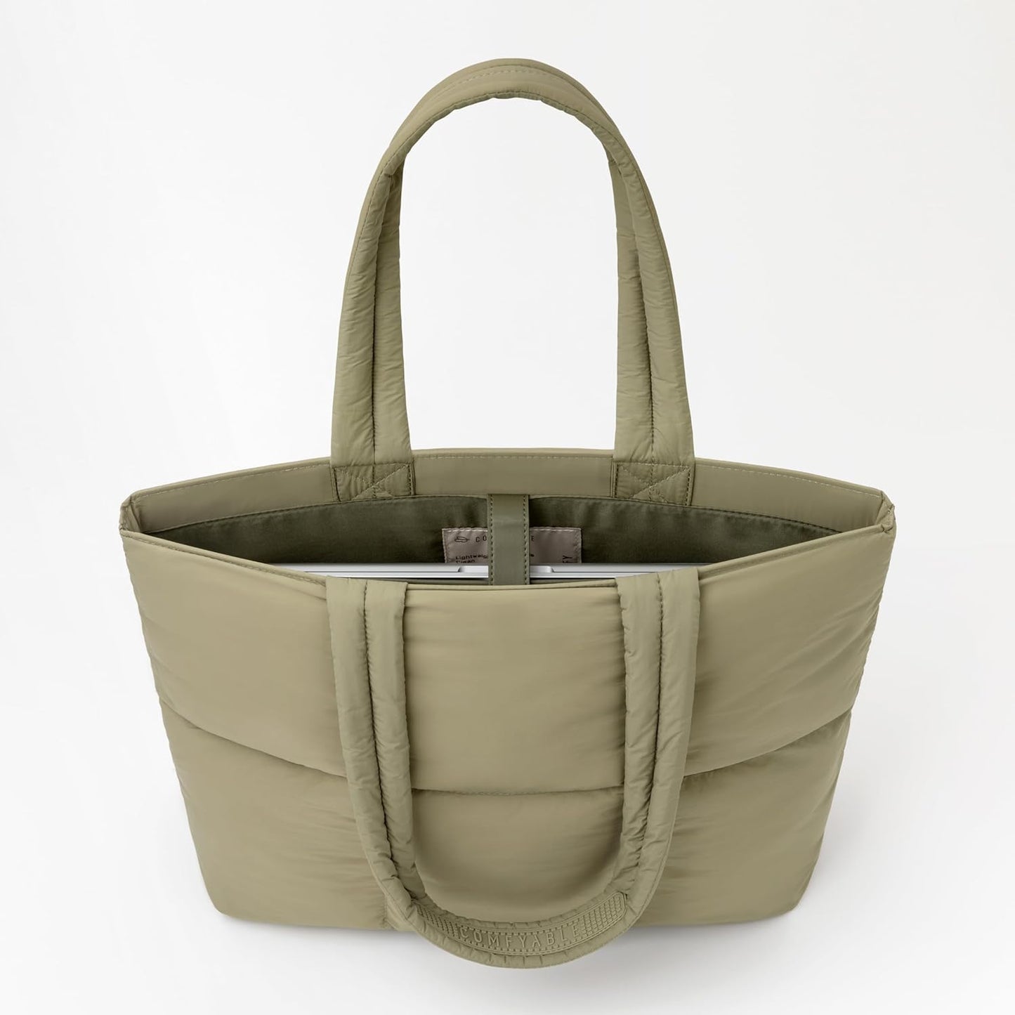 Comfyable Work Tote Bag for Women, Puffer Purse with Laptop Compartment, Large Shoulder Bag for Travel, 15 16 Inch