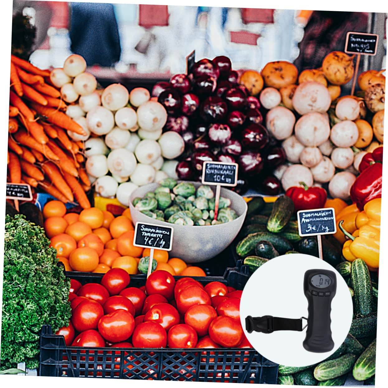 NOLITOY Portable Luggage Scale Digital Handheld LCD Display Weighing for Grams