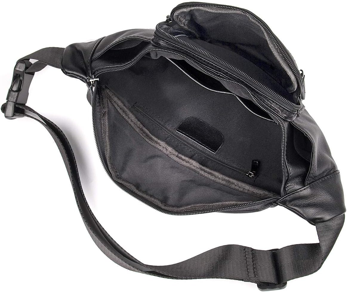 Polare Genuine Leather Fanny Pack/Waist Bag/Organizer (Classic Style)