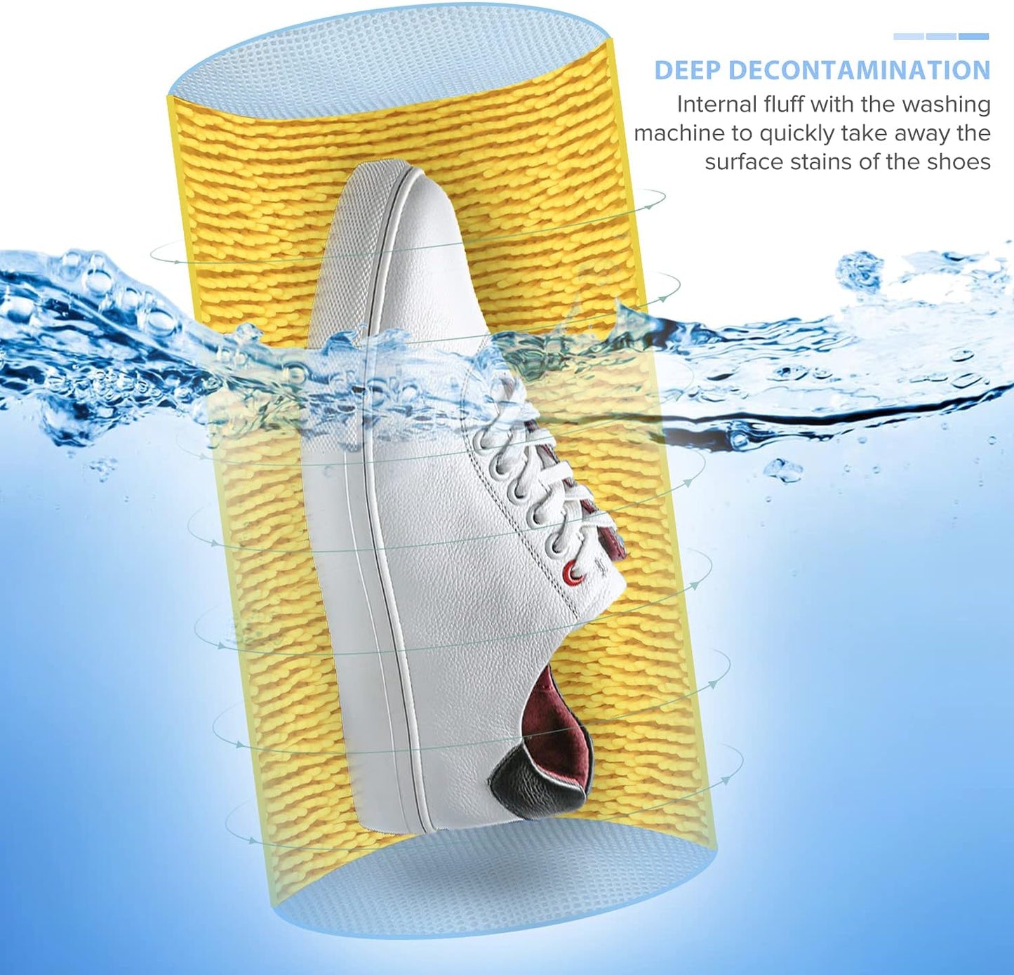 Shoes Laundry Bag Keep Shoes Clean, Shoe Wash Bag for Washing Machine, Durable Zipper Laundry Washing Bag, Sneaker Tennis Cleaner Kit Adjustable Shoe Trees - Home Dorm Travel Essentials