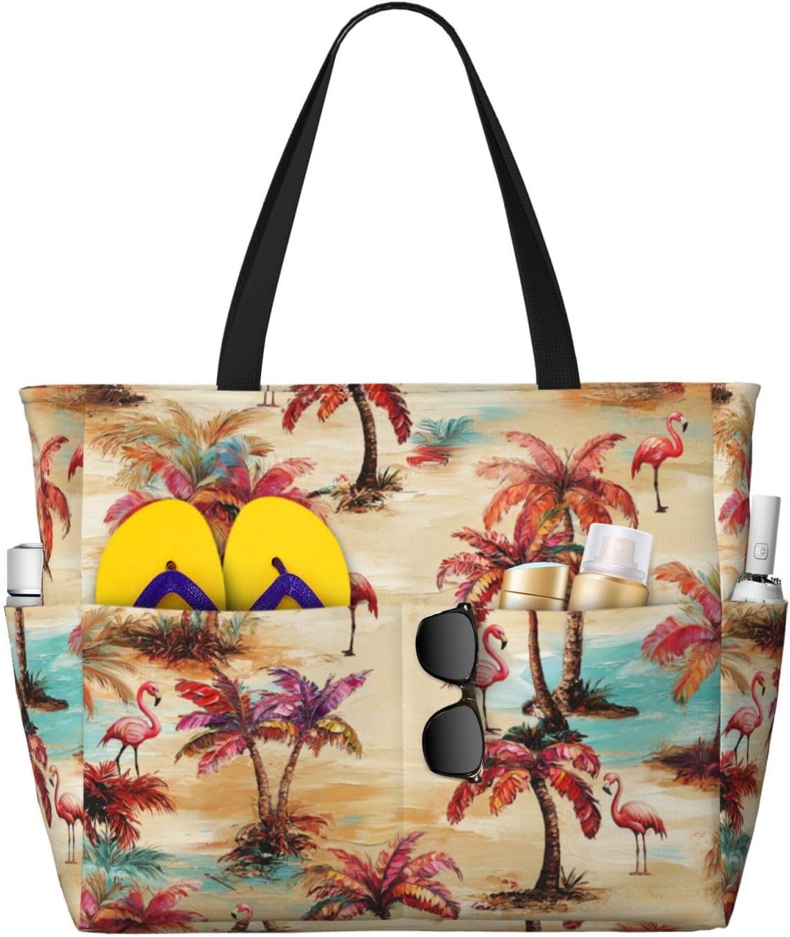 Beach Bag for Women Beach Tote Bag Waterproof Sandproof Large Bags with Zipper Big Capacity for