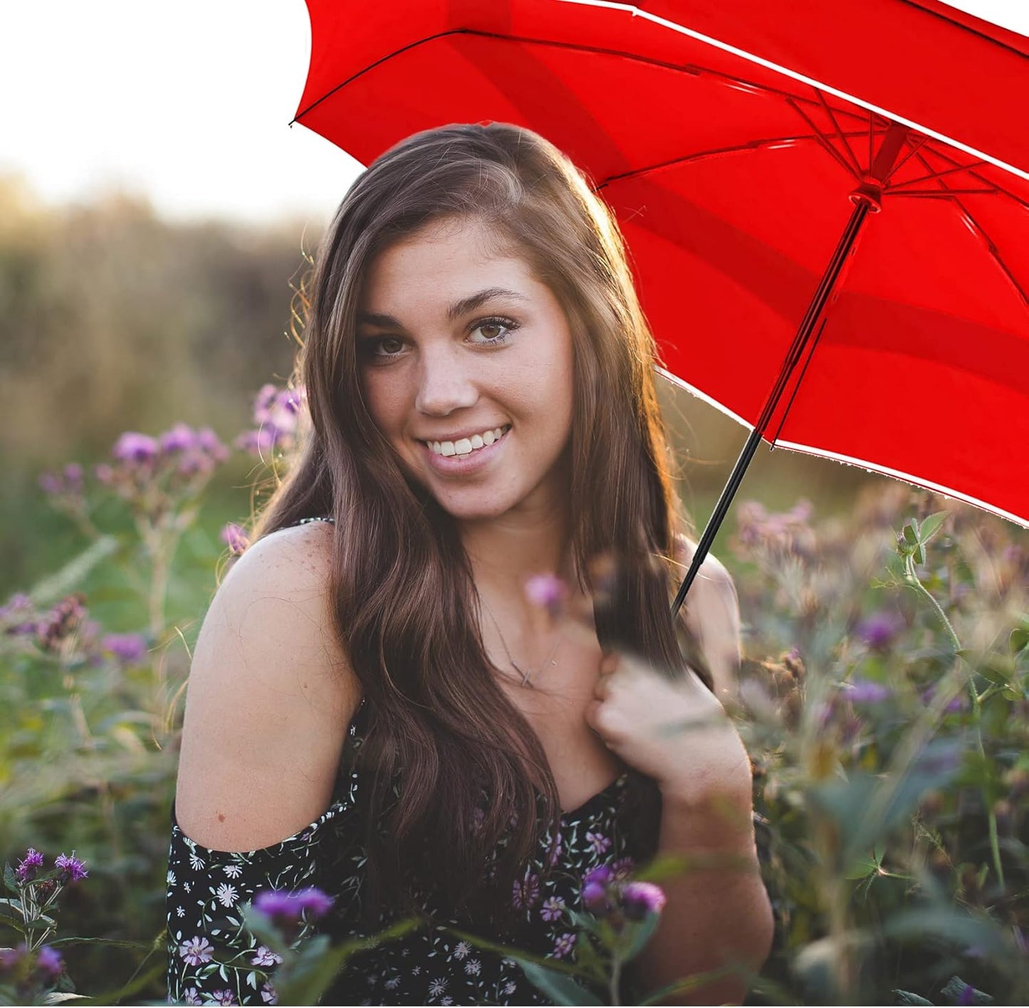 MRTLLOA 42/49 Inch Compact Windproof Travel Umbrella for Rain, Lightweight, Portable, Automatic, Strong, Waterproof Folding Umbrellas for Women, Men and Teenagers