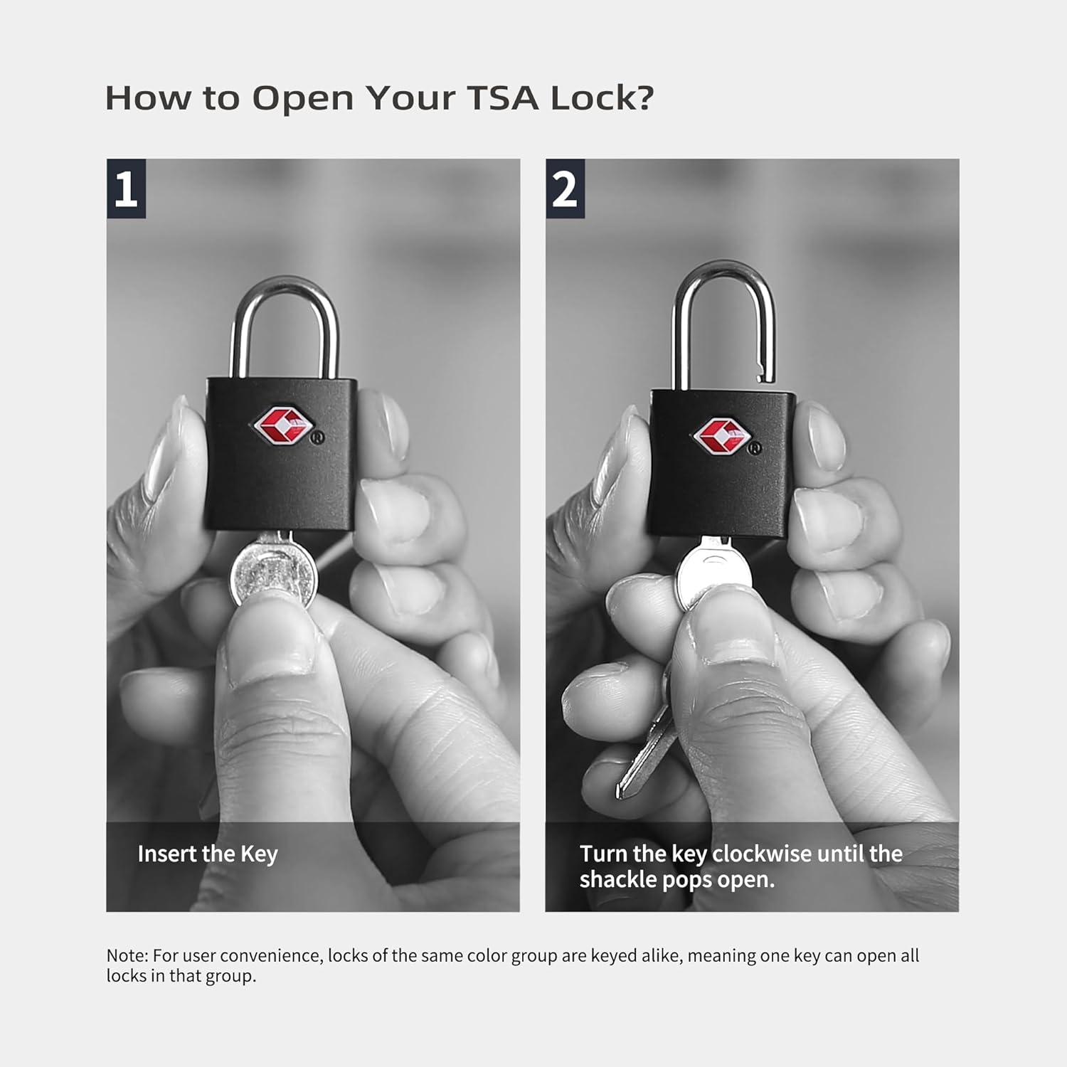 Luggage Locks TSA Approved Travel Essentials, Small Padlock with Key, TSA Locks for Luggage