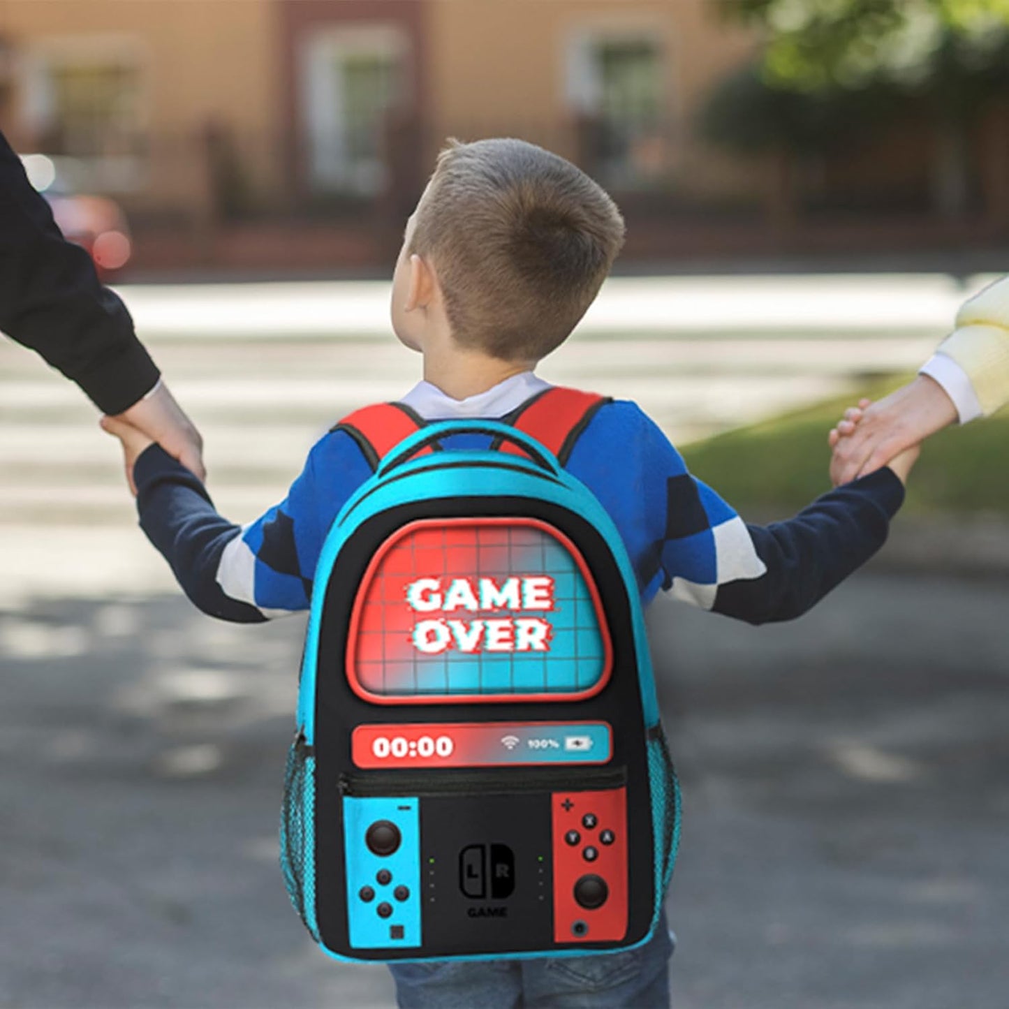 School Backpack With Lunch Bag and Pencil Case For Boys Gamer Backpack For Kids Teens Video Game Bookbag Game Large Travel Laptop Backpacks