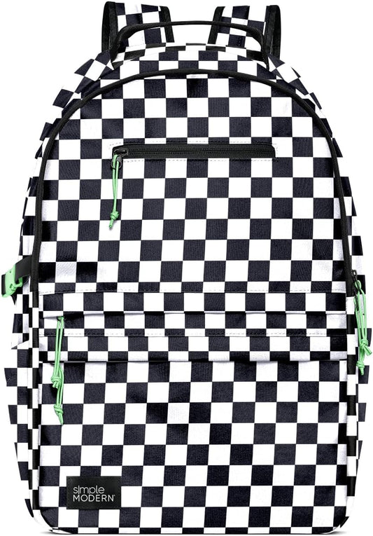 Simple Modern Ellis Backpack for School | Elementary Middle and High School Bookbag for Kids and Teens | Girls and Boys | Black and White Checkmate