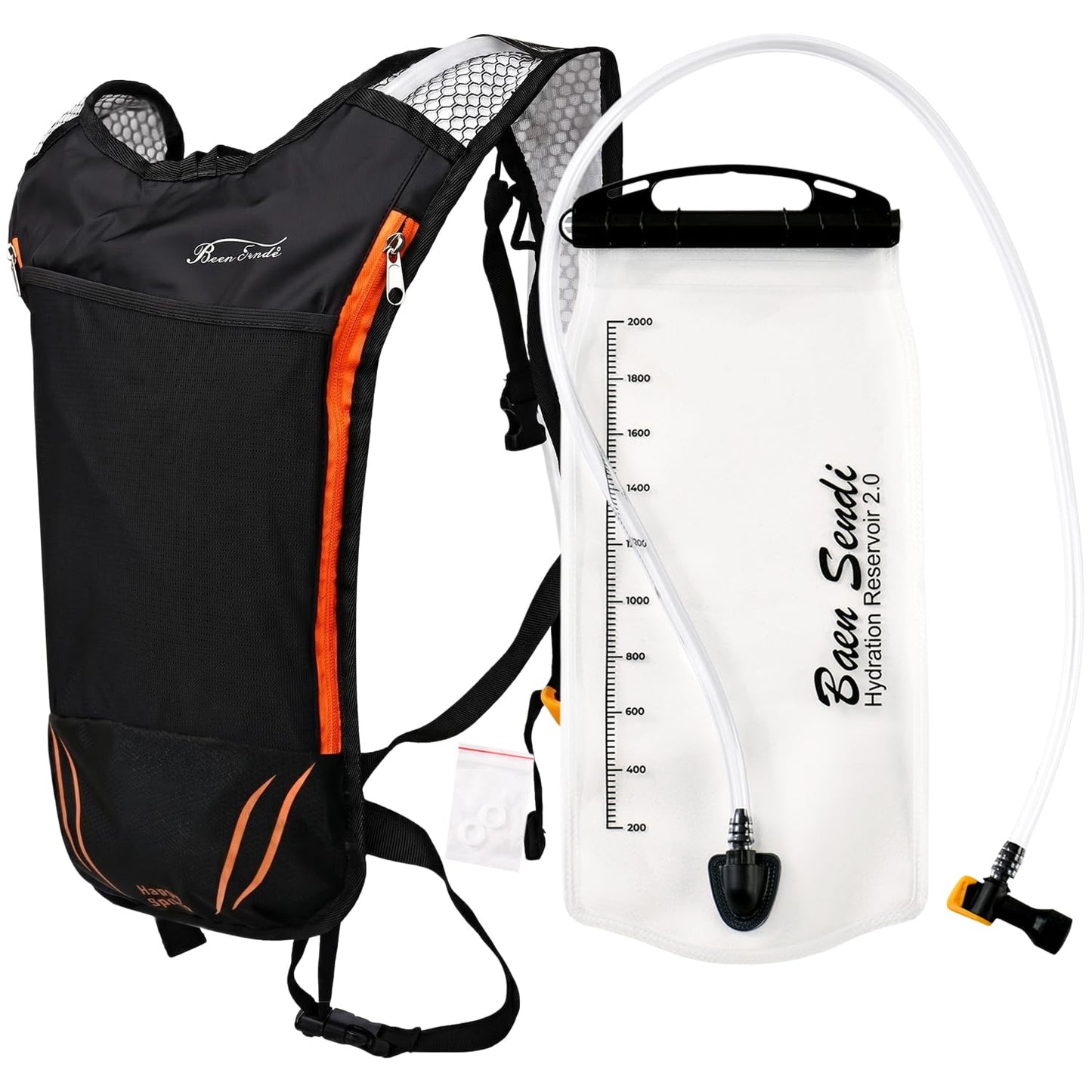 Baen Sendi 2 Pack Hydration Pack with 2L Backpack Water Bladder - Great for Outdoor Sports of