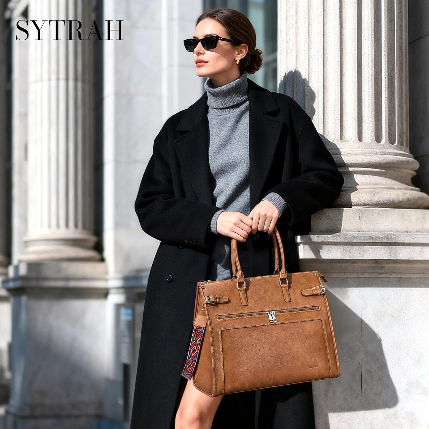 Laptop Tote Bag for Women Briefcase Laptop Purse, 15.6 inch Computer Work Bags with Satchel Purse