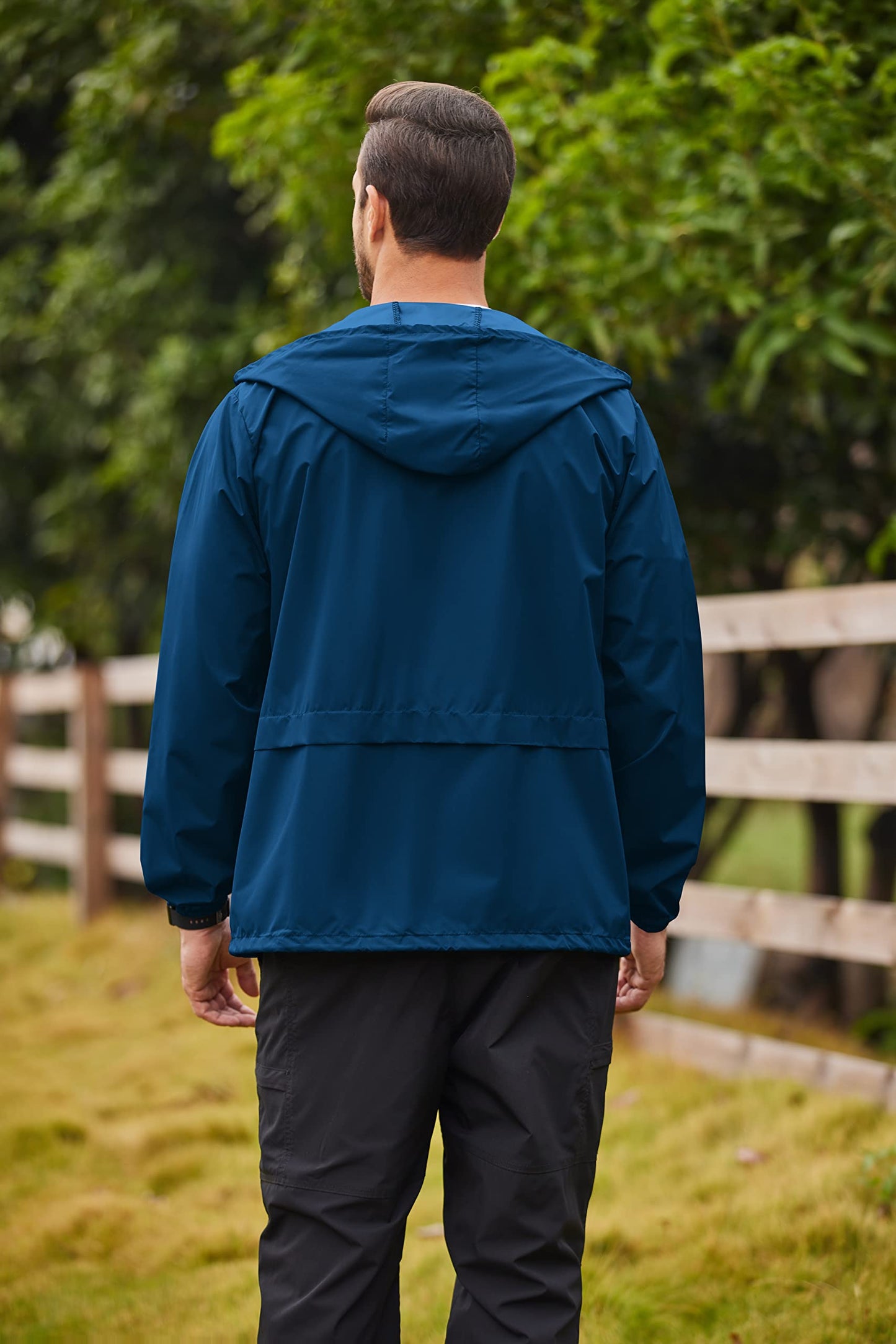COOFANDY Rain Gear for Men Waterproof Lightweight Raincoats with Hood