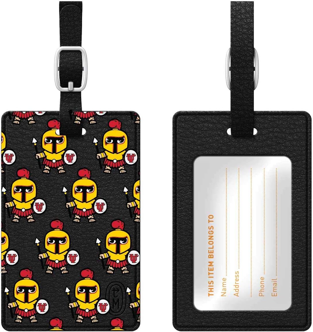OTM Essentials University of Tampa Faux Leather Luggage Tag, Durable Travel Accessories with Adjustable Strap and ID Card, Tokyodachi Mascot A