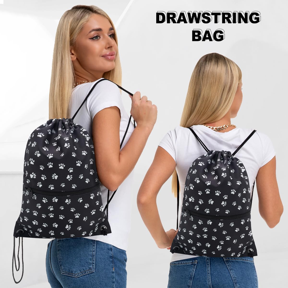 HOLYLUCK Drawstring Backpack Bag Sport Gym Sackpack