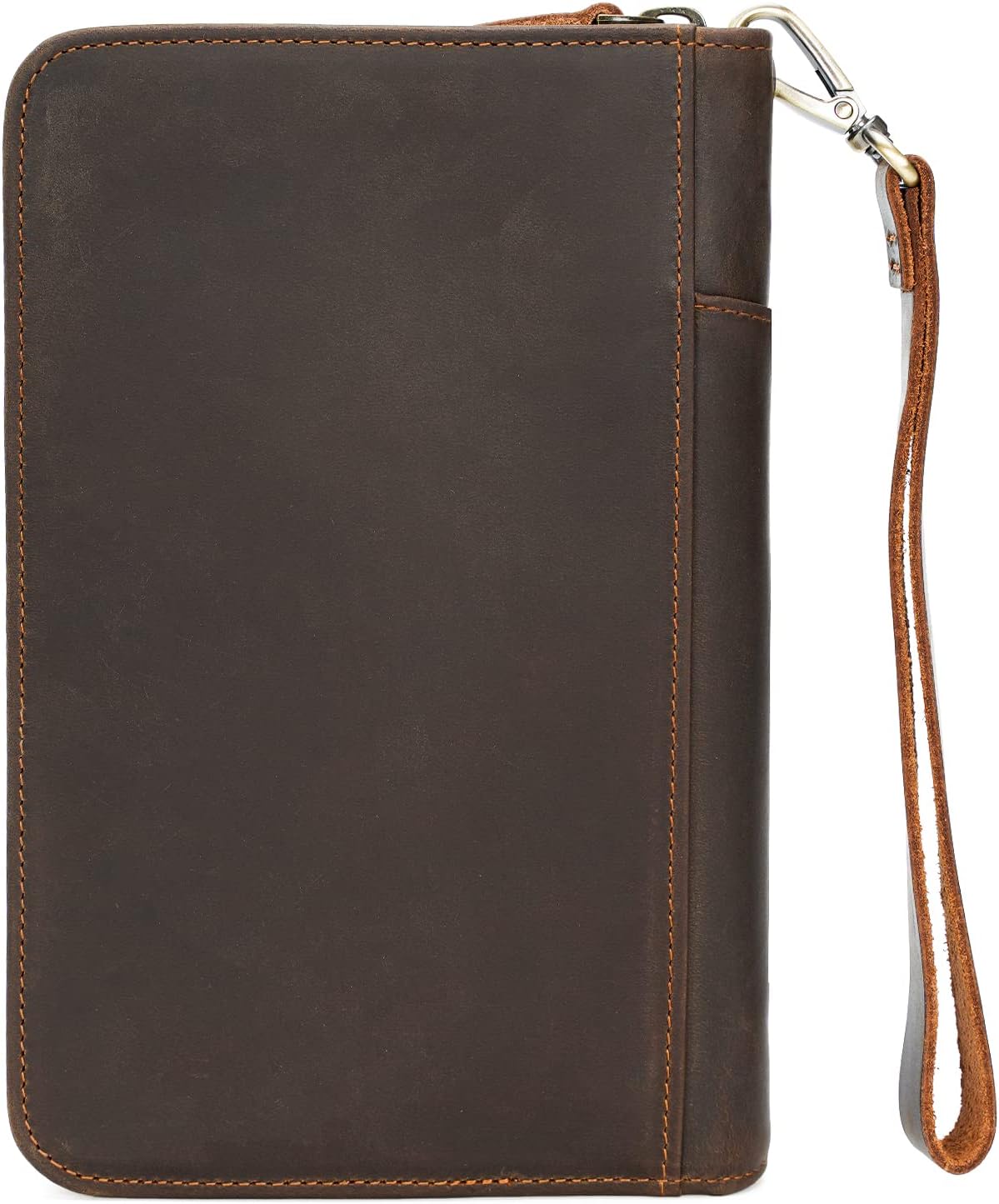 Passport Holder Wallet Full Grain Leather RFID Blocking Passport Cover Case Family Travel Wallet for 6 with YKK Zipper