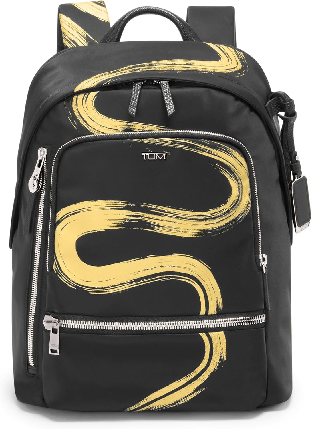 TUMI - Voyageur Halsey Backpack - Women's Lightweight Everyday and Travel Bag - 14.5" X 11.5" X 5.5" - Holds Up to 14" Screen - Gold Brush Stroke