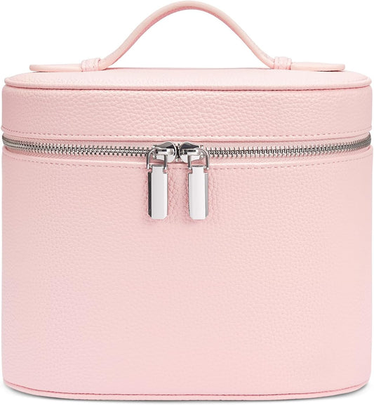 Makeup Bag, Travel Make up Case with Compartments and Handle, Portable Cosmetic Organizer Bags,Toiletry Bag for Women