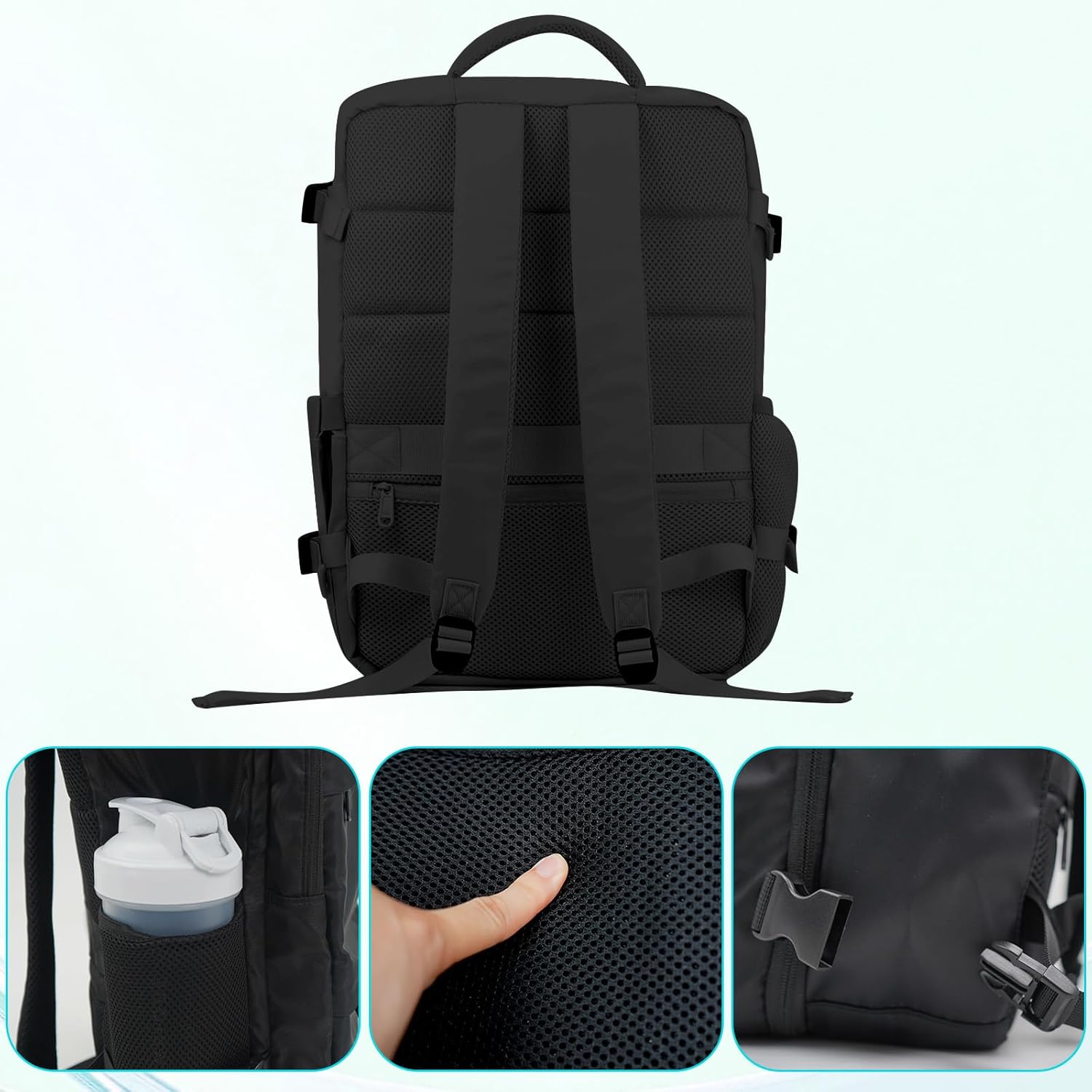 Travel Backpack for Women & Men, Waterproof Carry On Backpack Airline Approved Laptop Backpack Fits
