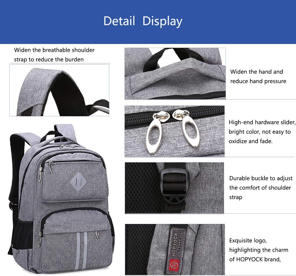 HOPYOCK-Kids Backpacks for Boys and Girls,Multi-Pocket Elementary and Middle School Backpack with Reflective Design,School Bags Fit for 6-16 Years Old