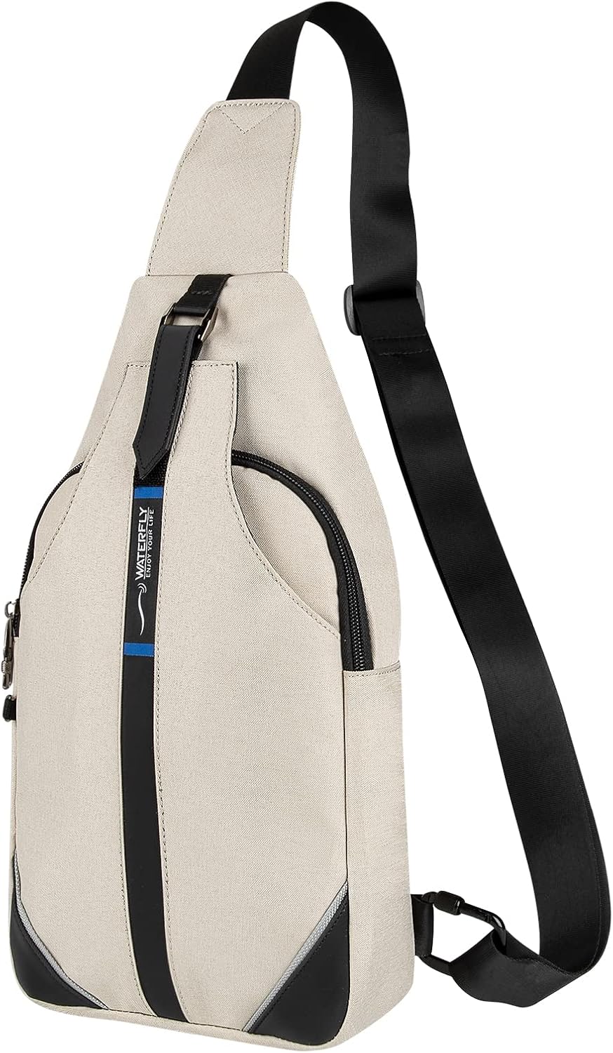 WATERFLY Medium Crossbody Sling Backpack Anti Theft Backpack for Traveling Chest Shoulder Bag