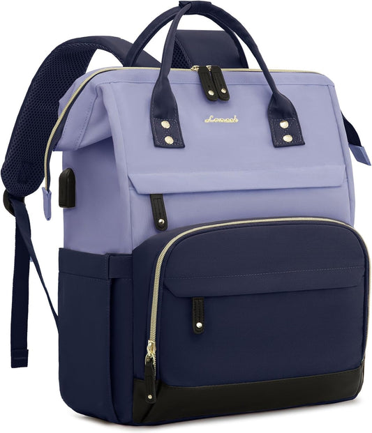 LOVEVOOK Laptop Backpack for Women, 15.6 Inch Work Business Backpacks Purse With Large Capacity, Waterproof Nurse Bag College Bookbag for School, Waterproof Casual Daypack for Travel