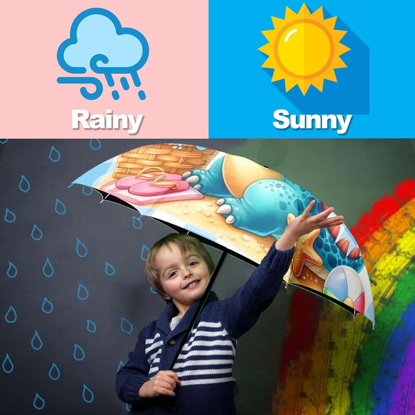 Small Travel Folding Umbrella for Girl, Portable, UV, SunShade, Compact, Automatic, Rain & Wind