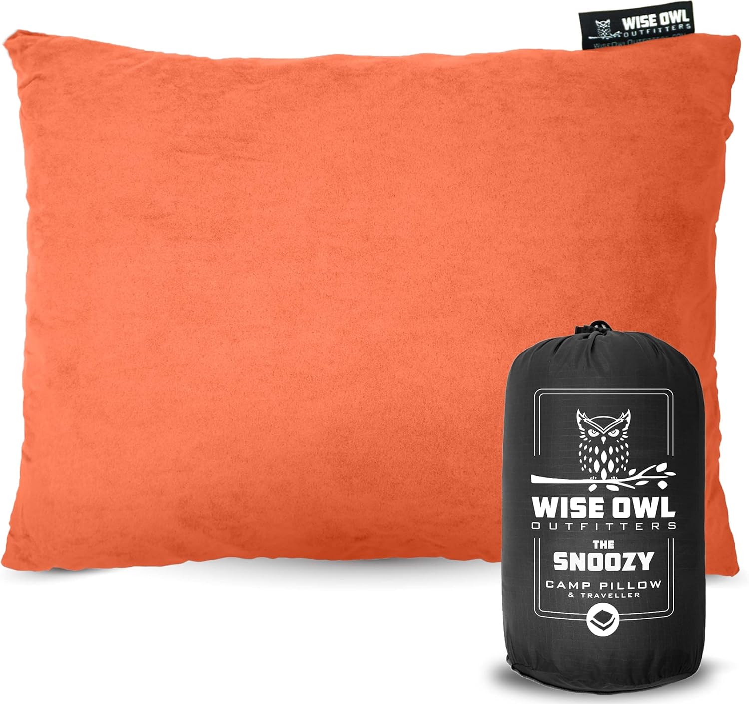 Wise Owl Outfitters Camping Pillow – Memory Foam Travel Pillow for Airplane Sleeping, Hiking