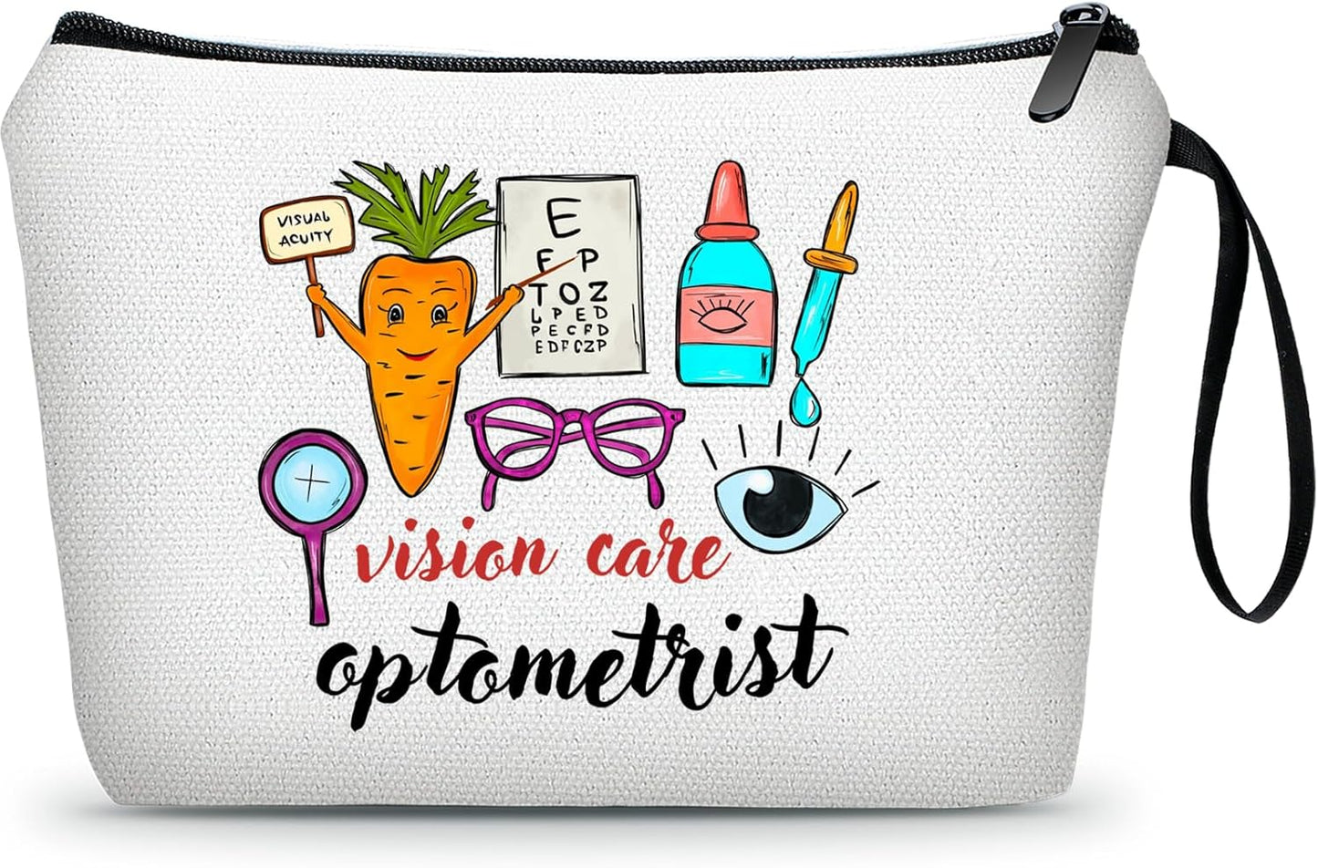 SEAMOON Optometrist Optometry Ophthalmology Eye Doctor Optician Thank You Appreciation Gifts for Women Friend Coworker Team Employees Makeup Cosmetic Bag