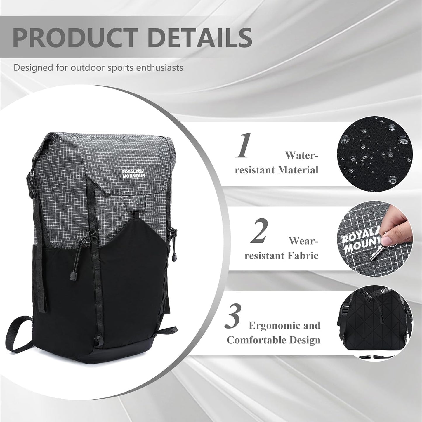 20l Hiking Backpack For Women&Men, Water Resistant Daypack Backpacks, Foldable & Packable Hiking