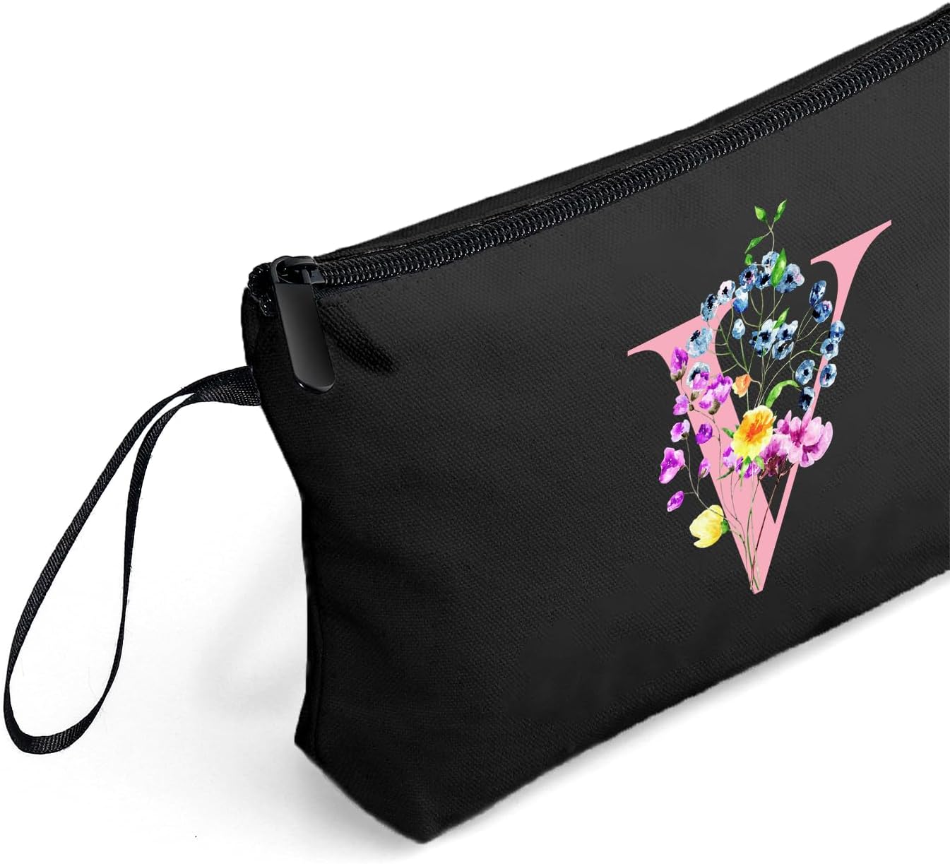 Mom Birthday Thank You Appreciation Gifts for Women Aunt Teacher Coworkers Bride Bridesmaid Monogrammed Travel Makeup Cosmetic Bag with Mirror Valentines Mothers Day Christmas Graduation V