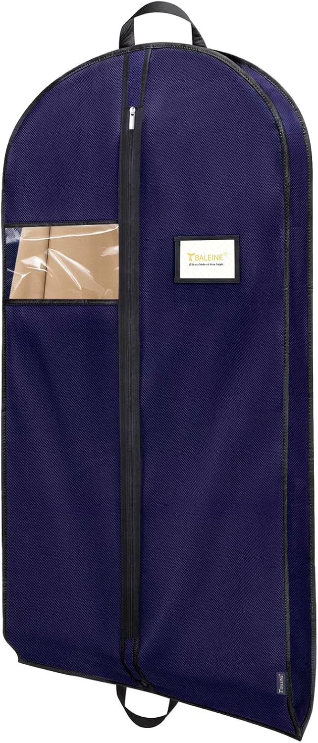 BALEINE 1PK Heavy Duty Garment Bag with Shoe Storage Travel Bag for Dresses, Suit, Coats Travel