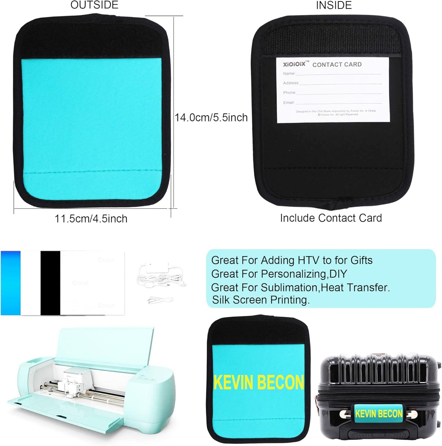 Luggage Handle Wrap - Unique Cute Luggage Tags & Identifiers for Suitcases/Airplane Travel Accessories