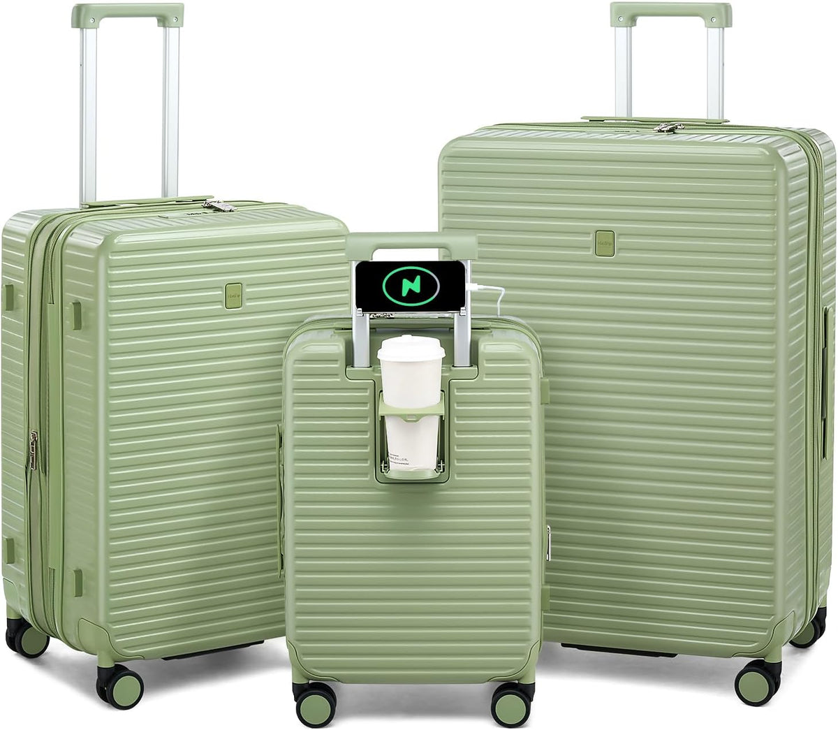 Hard Shell Suitcases Expandable Travel Luggage Sets 3 Piece, Carry on and Check in 3 Piece Luggage