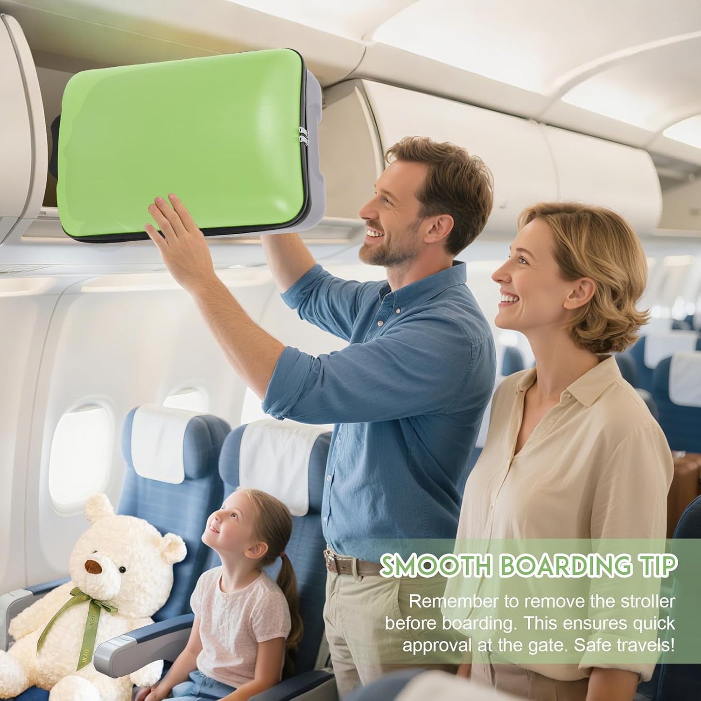3-in-1 Carry On Luggage with Removable Cart | 20” Hardside Suitcase, Detachable Travel Tote & Foldable Utility Cart with 3 Adjustable Heights | for Adults, Kids, Shopping & Travel | 42L, 5KG (Green)