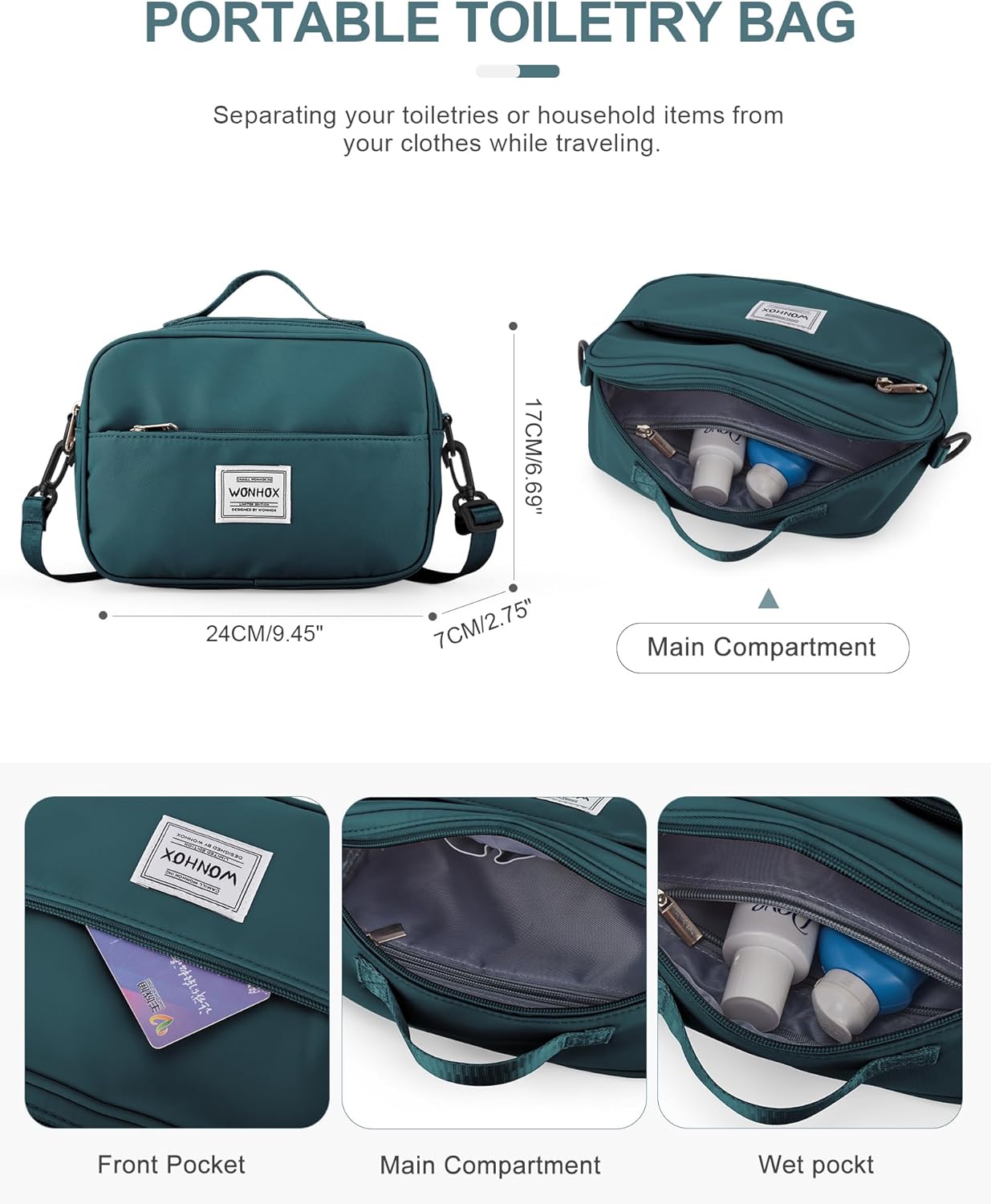 Gym Bag for Women Men, Sport Duffel Bag with Toiletry Bag & Shoe Compartment,Waterproof Travel