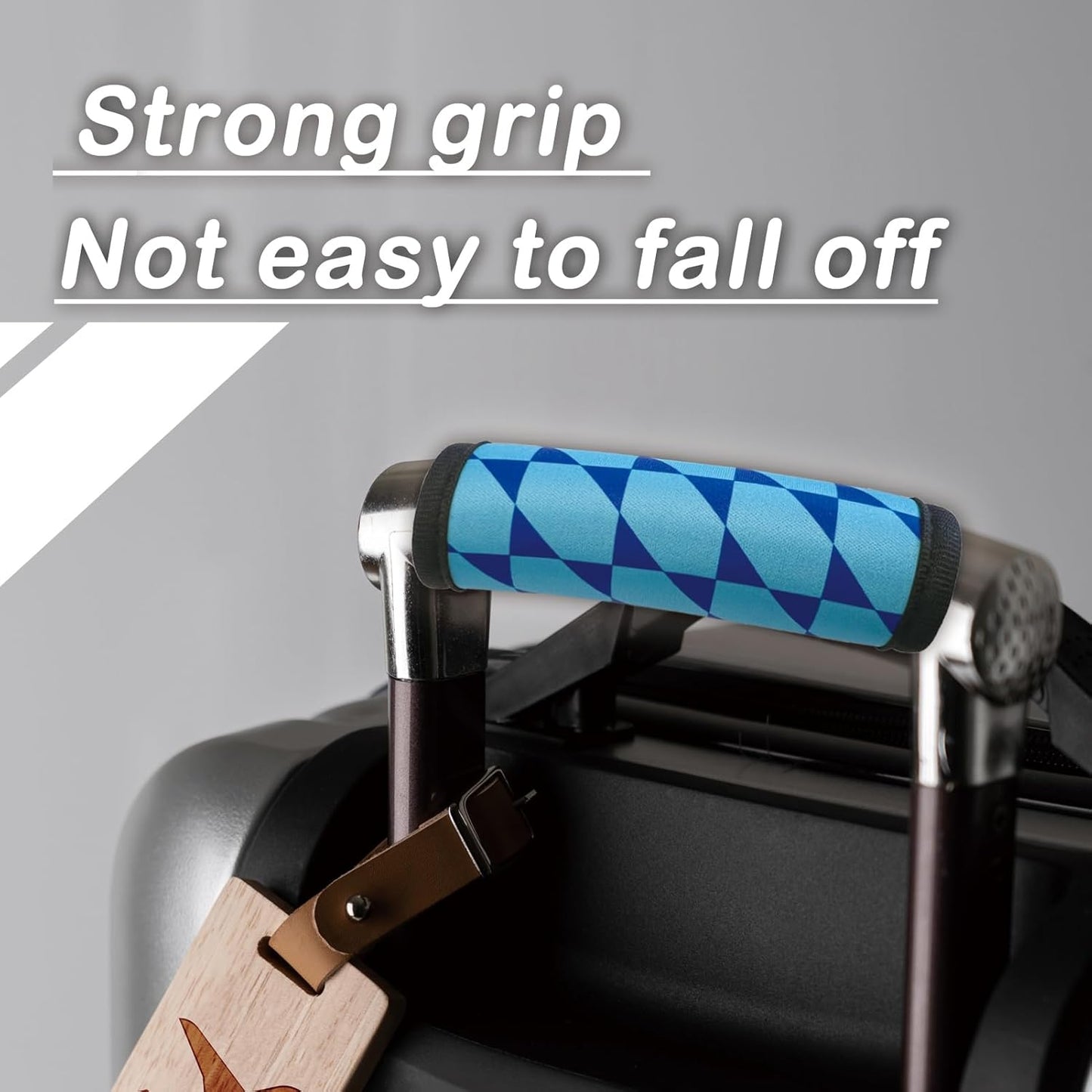 5 Pack Luggage Handle Wrap, Cute Luggage Tap Identifiers for Cruise Travel, Suitcase Tags Travel Accessories for Airplane Flying, Blue