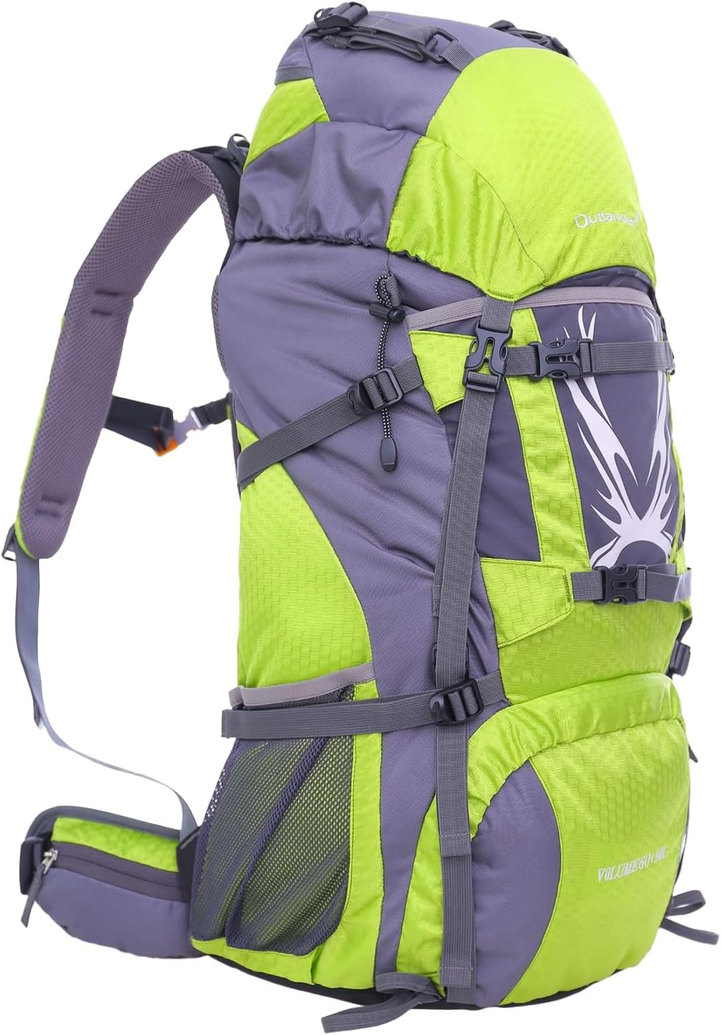UNISTRENGH 60L Internal Frame Hiking Camping Backpack with Rain Cover Lightweight Outdoor Travel Daypack for Climbing Touring, Cyan