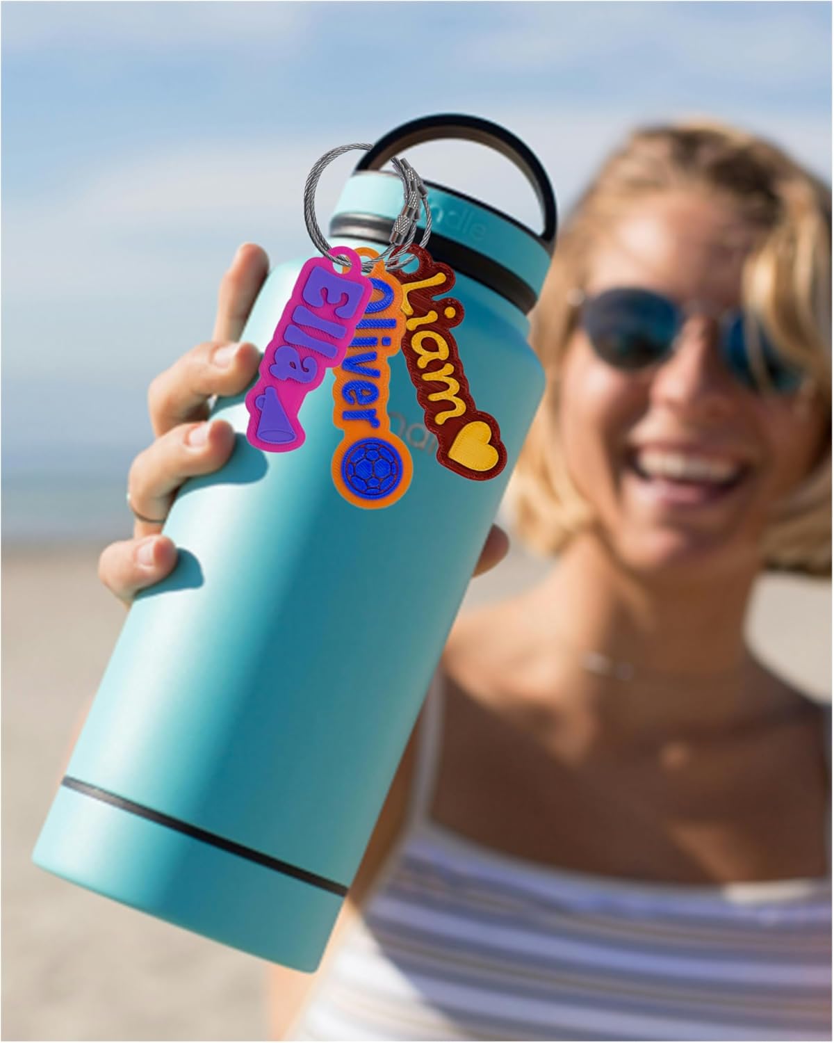 Custom Water Bottle and Bag Name Tag