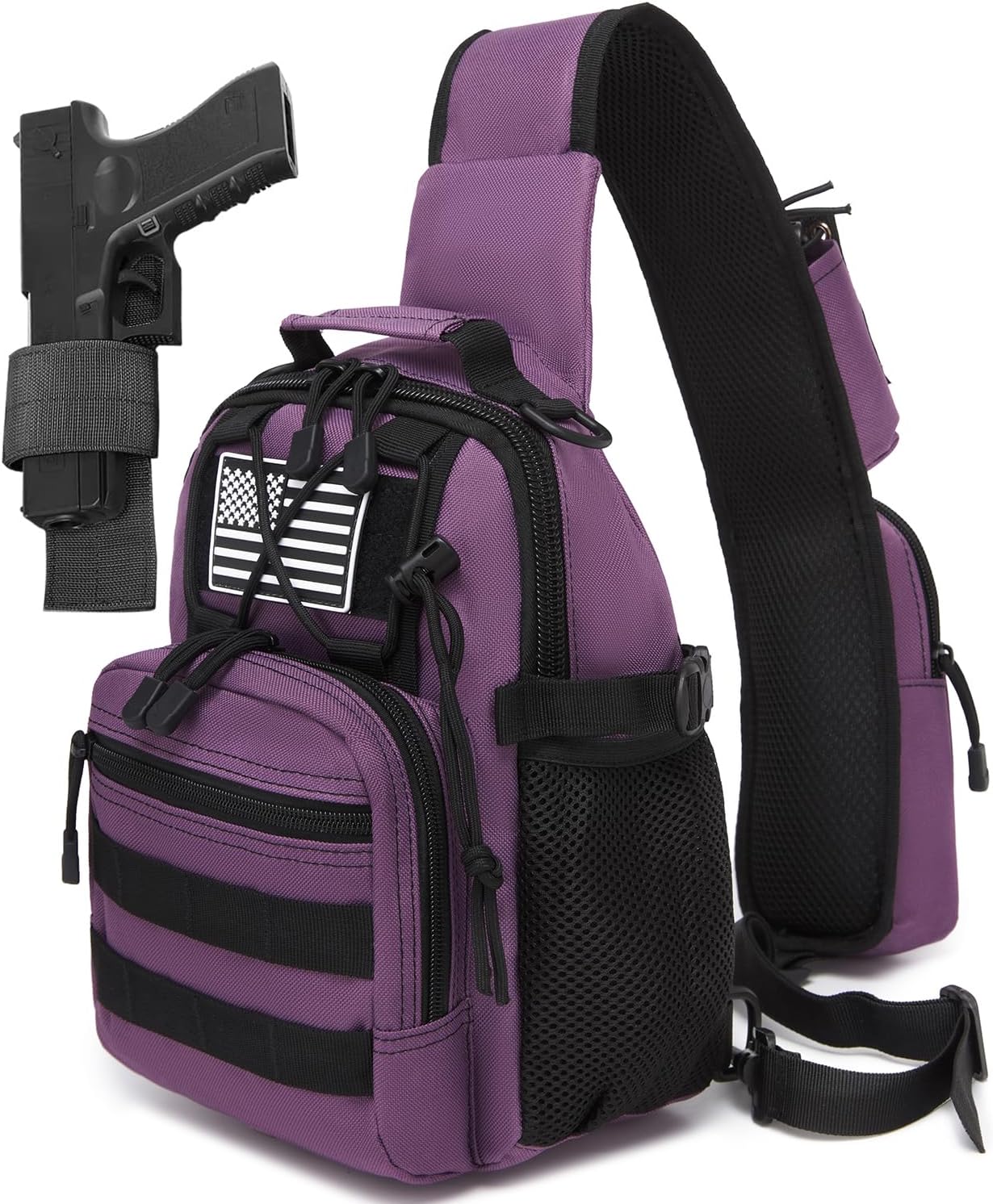 ATBP Small Tactical Holster Sling Backpack Accessories Shoulder Pouch Water Bottle & Radio Holder