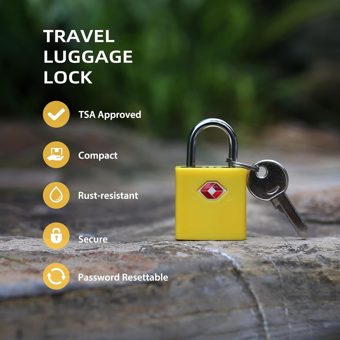 TSA Locks for Luggage, Keyed Alike Luggage Locks TSA Approved 4 Pack, Small Padlock with Key, Padlocks with Keys for Suitcase, Backpack, Bag Zipper, Tool Box, Case, Travel Essentials