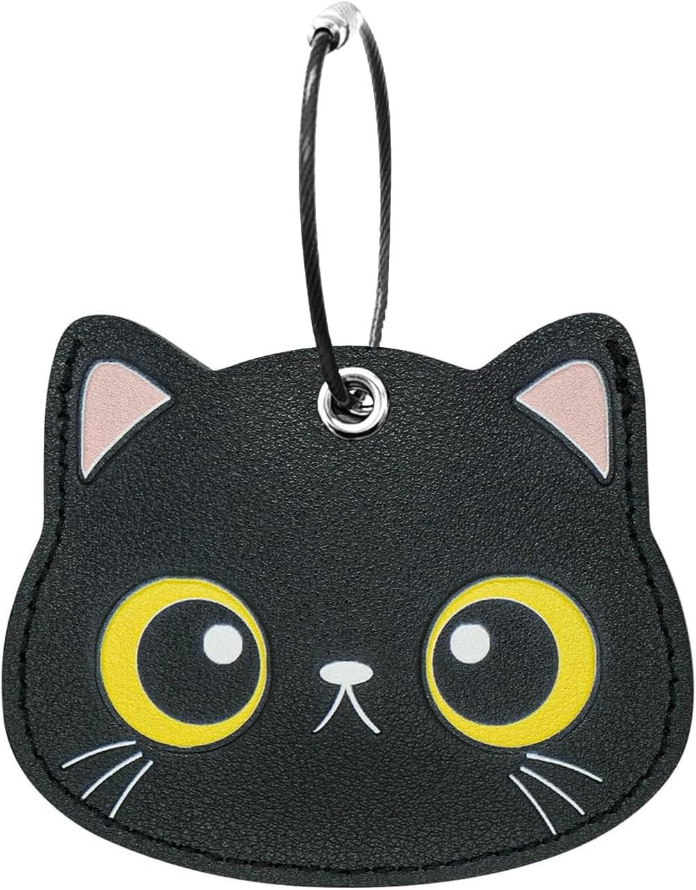 Luggage Tags for Suitcases, Faux Leather Cute & Funny Travel Suitcases Tag with ID Label,Stainless Steel Loop