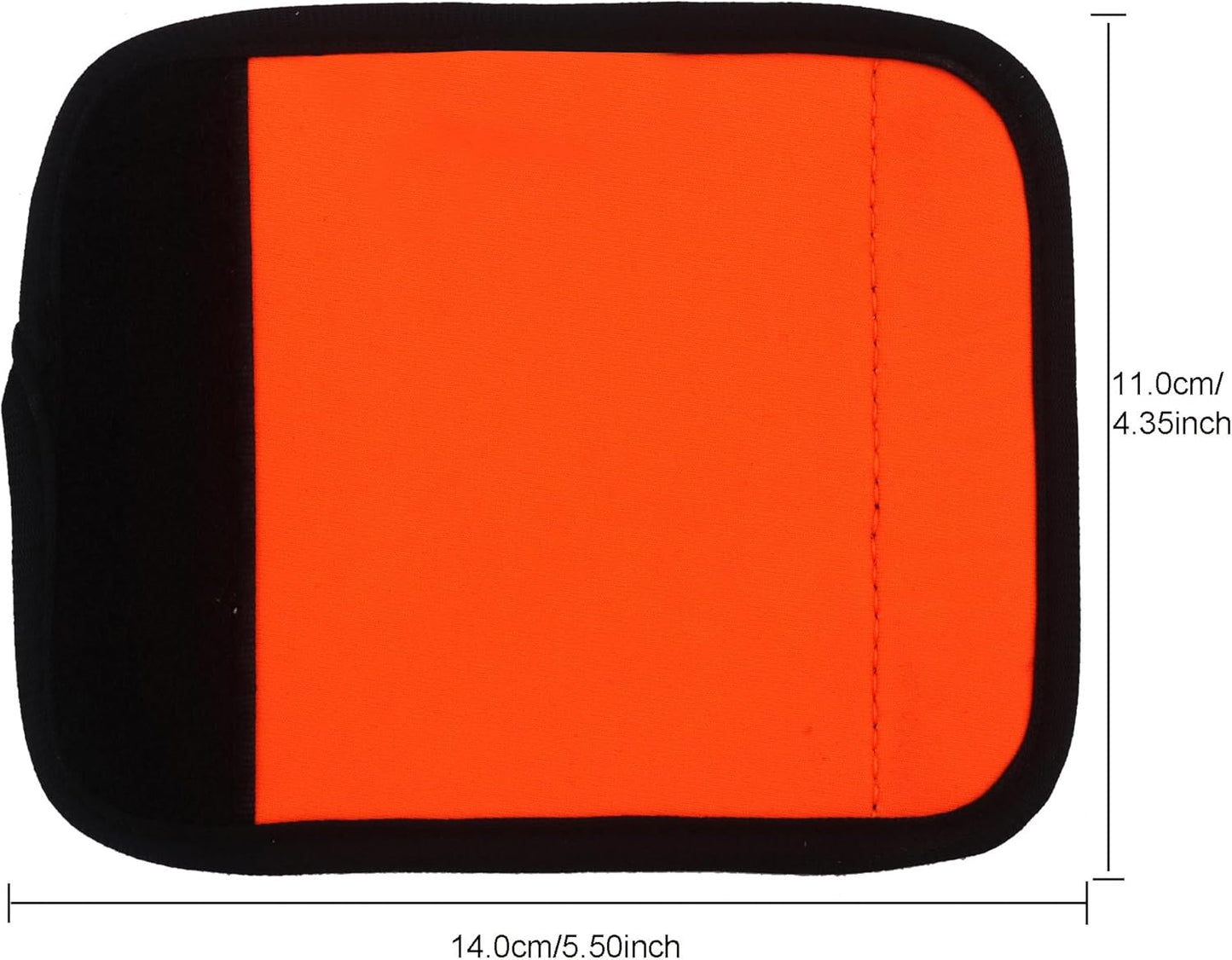 Neoprene Luggage Handle Wraps for Suitcase Unique Neon Orange Luggage Identifiers/Tag/Marker (Fluorescent Orange(5 Pack))